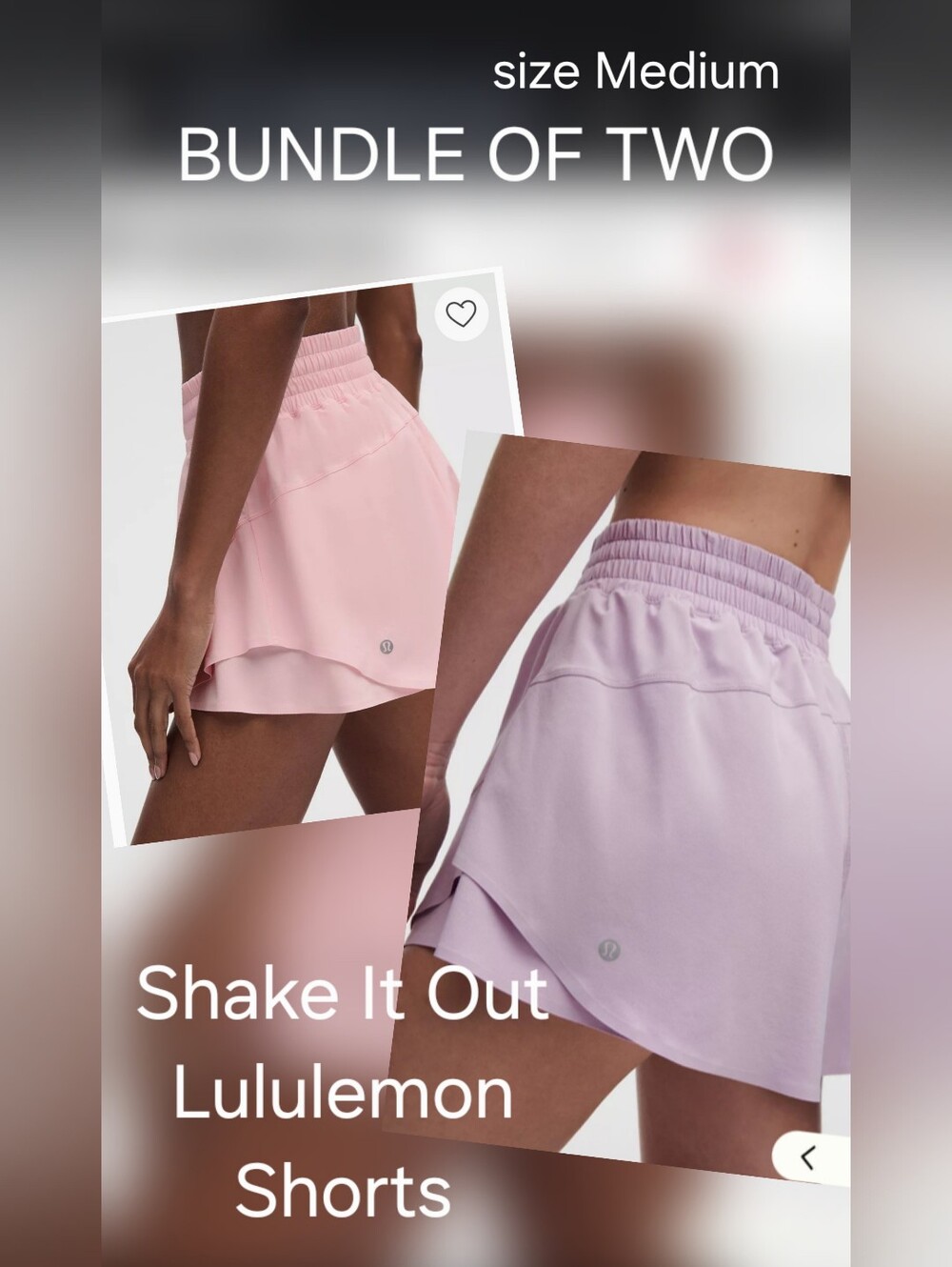 Bundle Of 2 Lululemon Shake It Out Running Shorts Size M